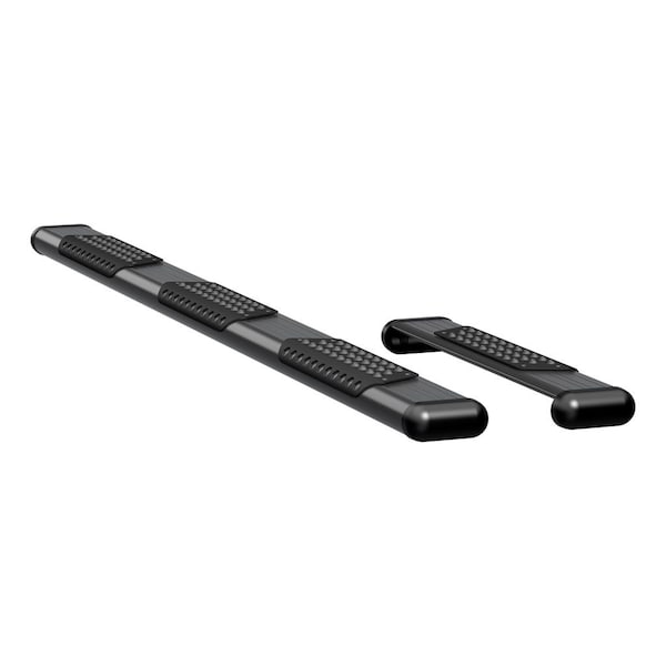 Luverne Truck Equipment O-MEGA II 6IN OVAL STEPS BLACK TEXTURED POWDER COAT 584100-570124 - main